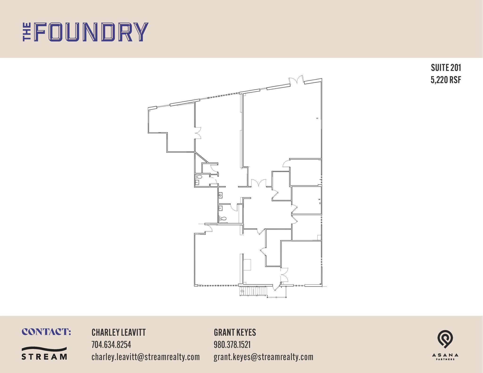 601 S Cedar St, Charlotte, NC à louer Plan d’étage– Image 1 sur 1