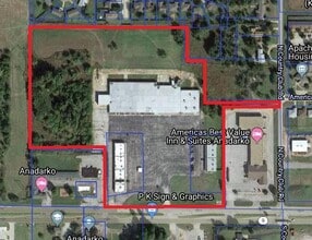 1300 E Central Blvd, Anadarko, OK - VUE AÉRIENNE  vue de carte - Image1