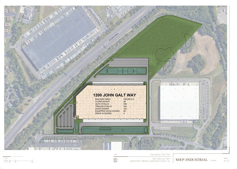 1200 John Galt Way, Burlington, NJ à louer - Plan de site – Image 2 sur 6