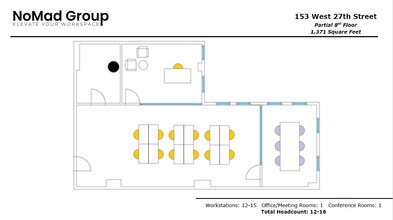 153 W 27th St, New York, NY à louer Plan d’étage– Image 1 sur 5
