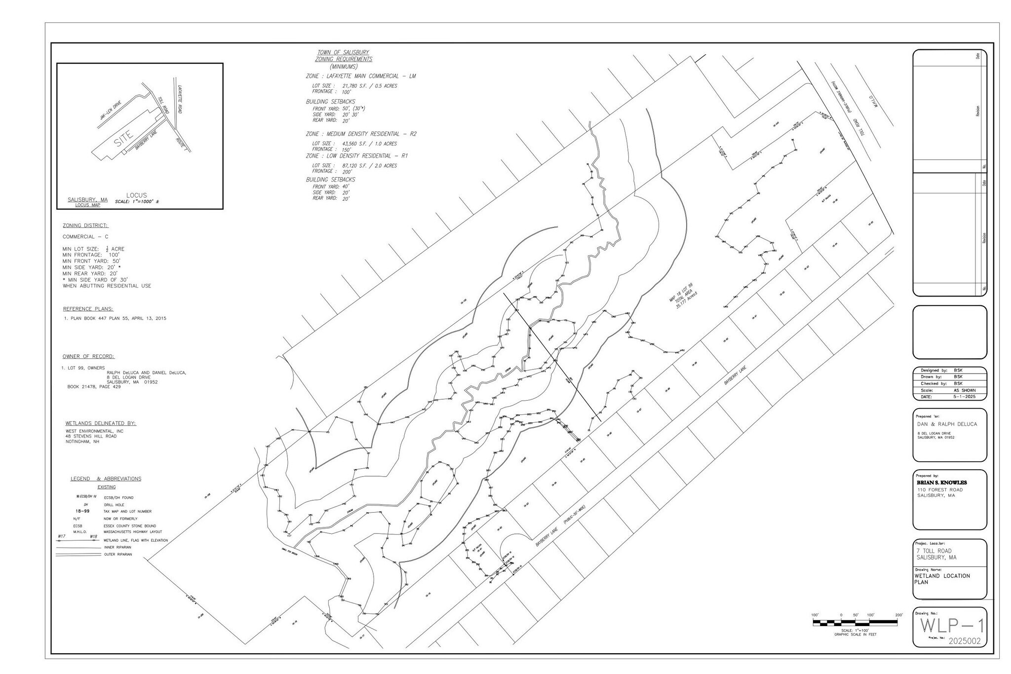 7 Toll Rd, Salisbury, MA à vendre Plan cadastral– Image 1 sur 4