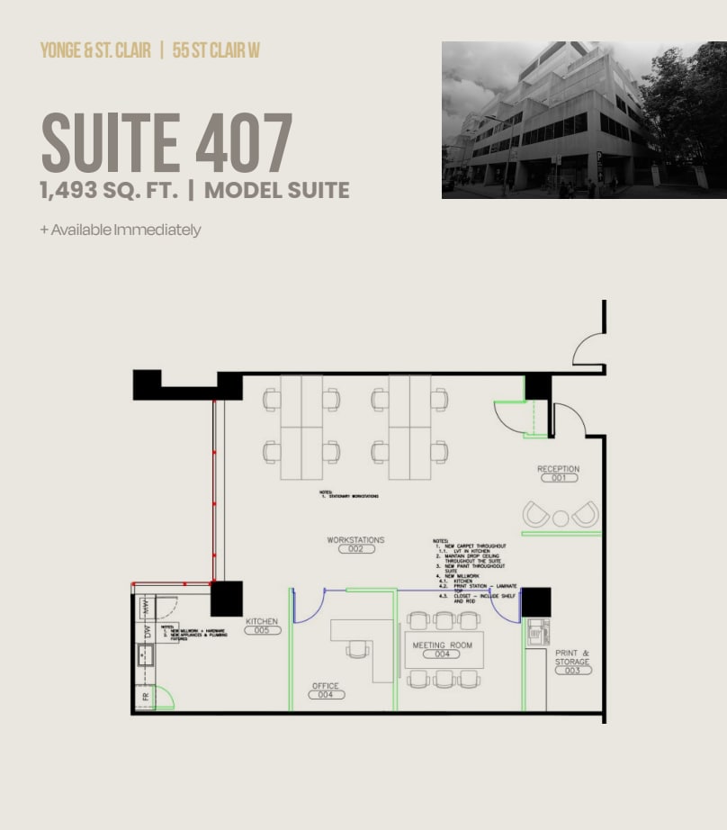 55 St Clair Ave W, Toronto, ON à louer Plan d’étage– Image 1 sur 1