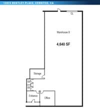 13825 Bentley Pl, Cerritos, CA à louer Plan d’étage– Image 1 sur 1
