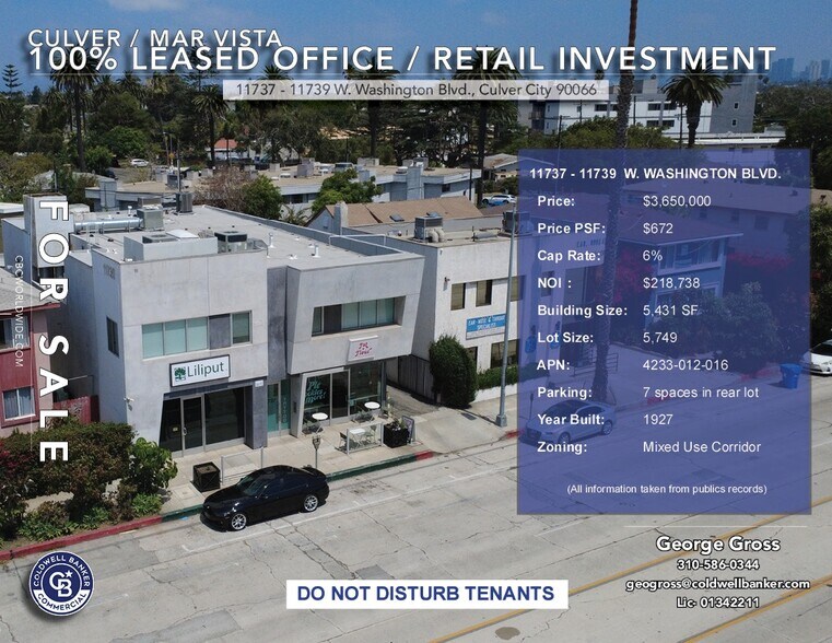11737-11739 W Washington Blvd, Los Angeles, CA à vendre - Photo de l’immeuble – Image 3 sur 8