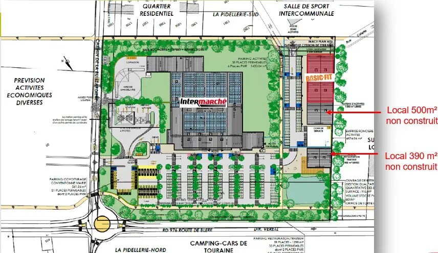 Local commercial dans Véretz à louer - Plan de site – Image 1 sur 2