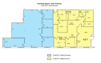4157 S Harvard Ave, Tulsa, OK à louer Plan d’étage– Image 2 sur 2