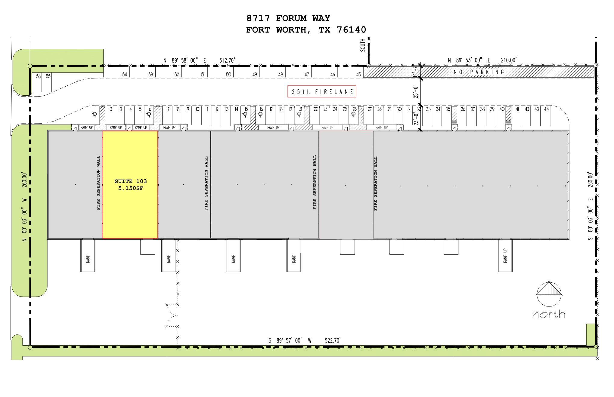 8717 Forum Way, Fort Worth, TX à louer Plan de site– Image 1 sur 2