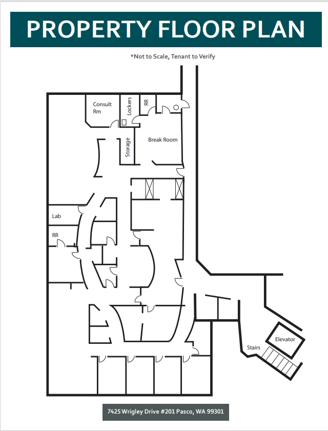 7425 Wrigley Dr, Pasco, WA à louer Plan d’étage– Image 1 sur 1