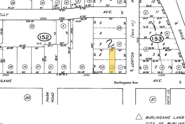 1206-1208 Burlingame Ave, Burlingame, CA à louer - Plan cadastral – Image 2 sur 2