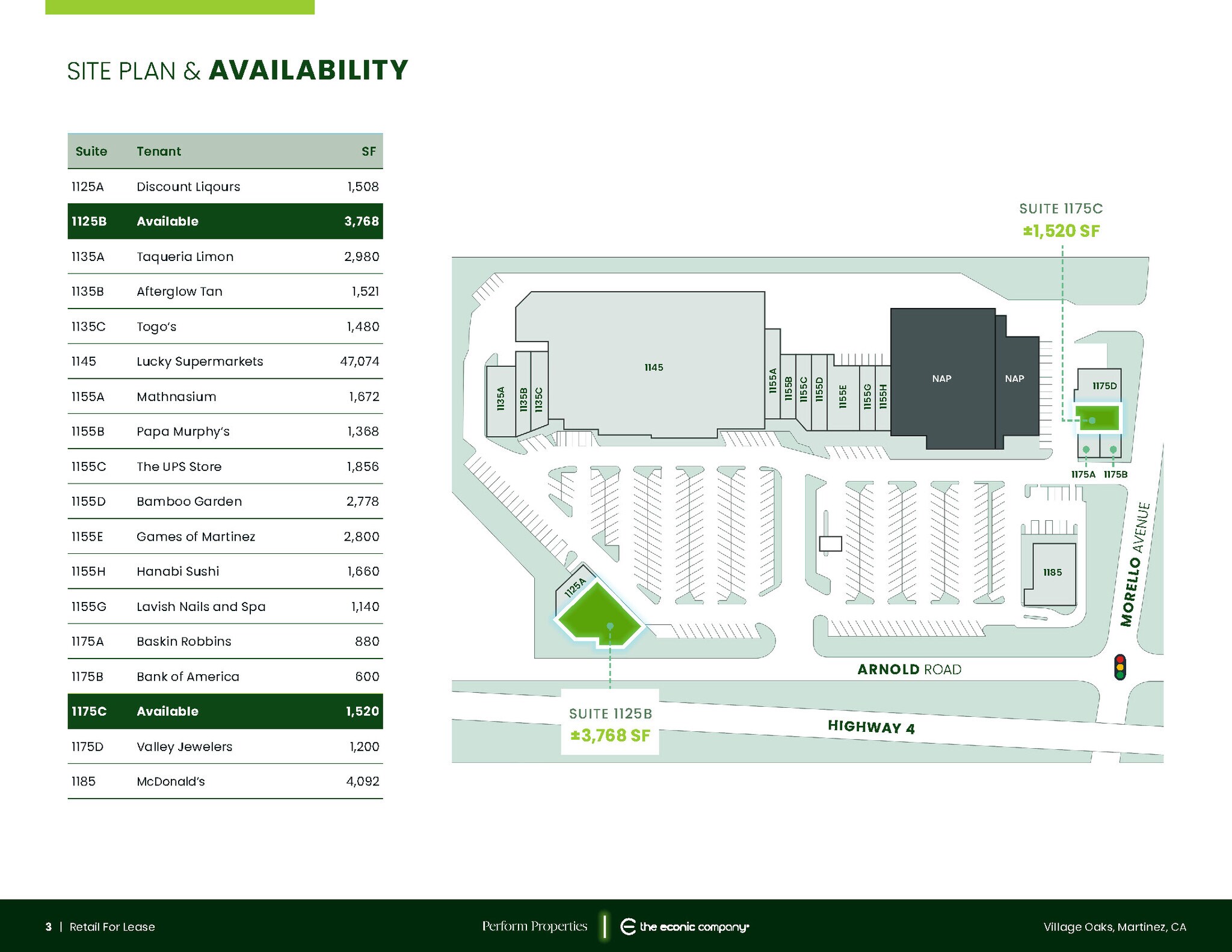 1125-1145 Arnold Dr, Martinez, CA à louer Plan de site– Image 1 sur 1