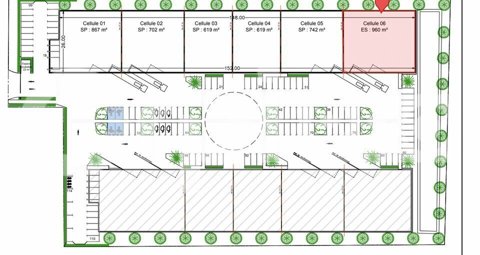 Industriel/Logistique dans Carvin à louer - Plan d’étage – Image 3 sur 7