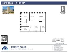 801 Cherry St, Fort Worth, TX à louer Plan d’étage– Image 1 sur 4