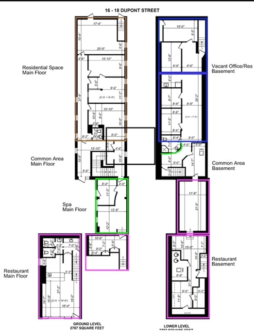 18 Dupont St, Toronto, ON à louer Plan d’étage– Image 1 sur 1