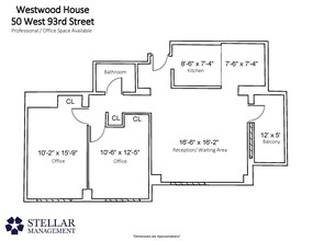 50 W 93rd St, New York, NY à louer Plan d’étage type– Image 1 sur 5