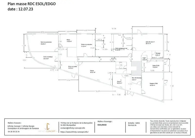 Bureau dans Saint-Jean-de-Védas à louer - Plan d’étage – Image 2 sur 3