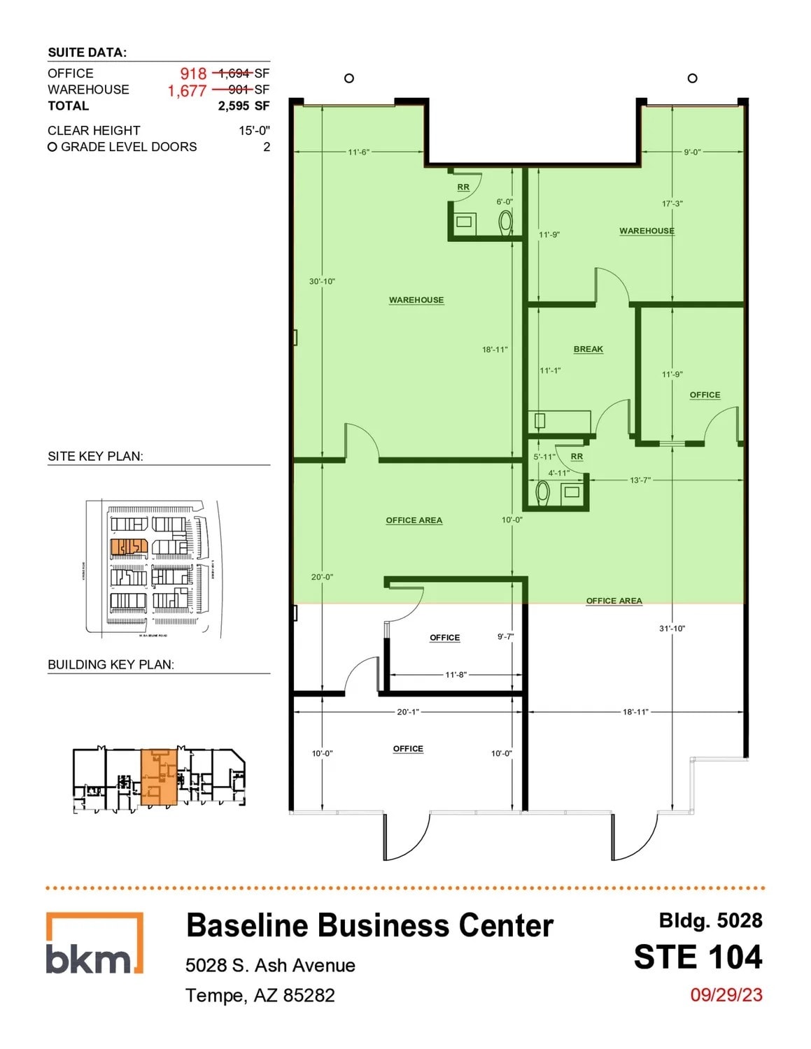 5024 S Ash Ave, Tempe, AZ à louer Plan d’étage– Image 1 sur 1