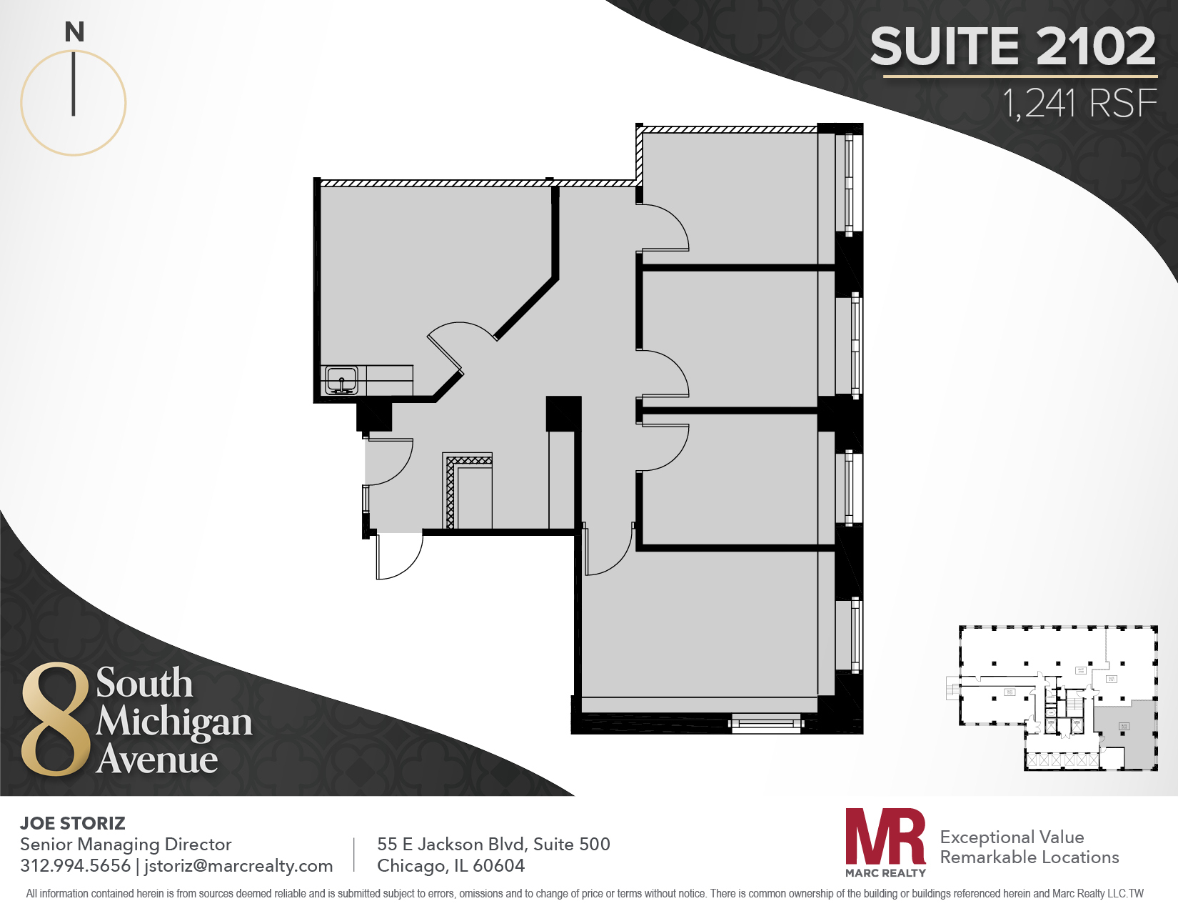 8 S Michigan Ave, Chicago, IL à louer Plan d’étage– Image 1 sur 1