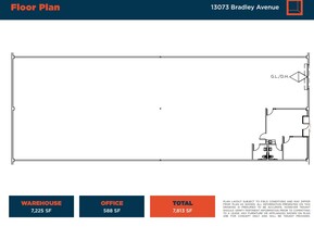 13073 Bradley Ave, Sylmar, CA à louer Plan d’étage– Image 1 sur 1