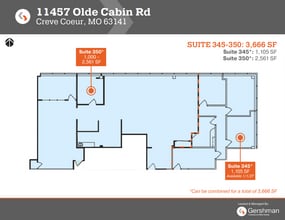 11457 Olde Cabin Rd, Creve Coeur, MO à louer Plan d’étage– Image 1 sur 1