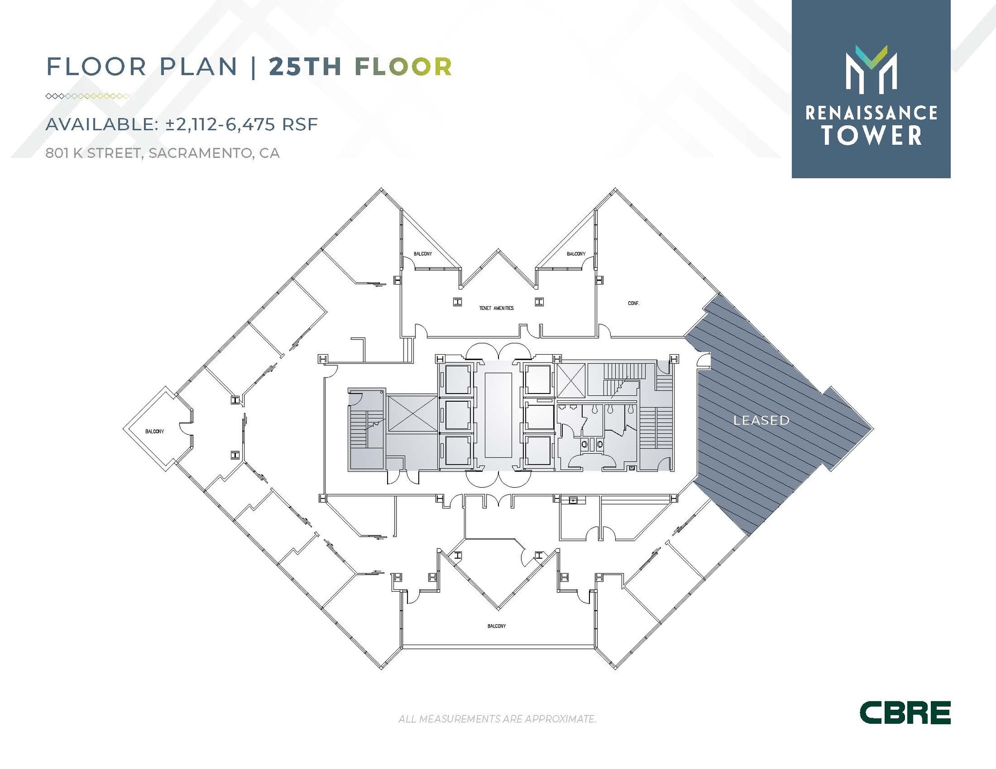 801 K St, Sacramento, CA à louer Plan d’étage– Image 1 sur 2