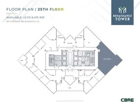 801 K St, Sacramento, CA à louer Plan d’étage– Image 1 sur 2