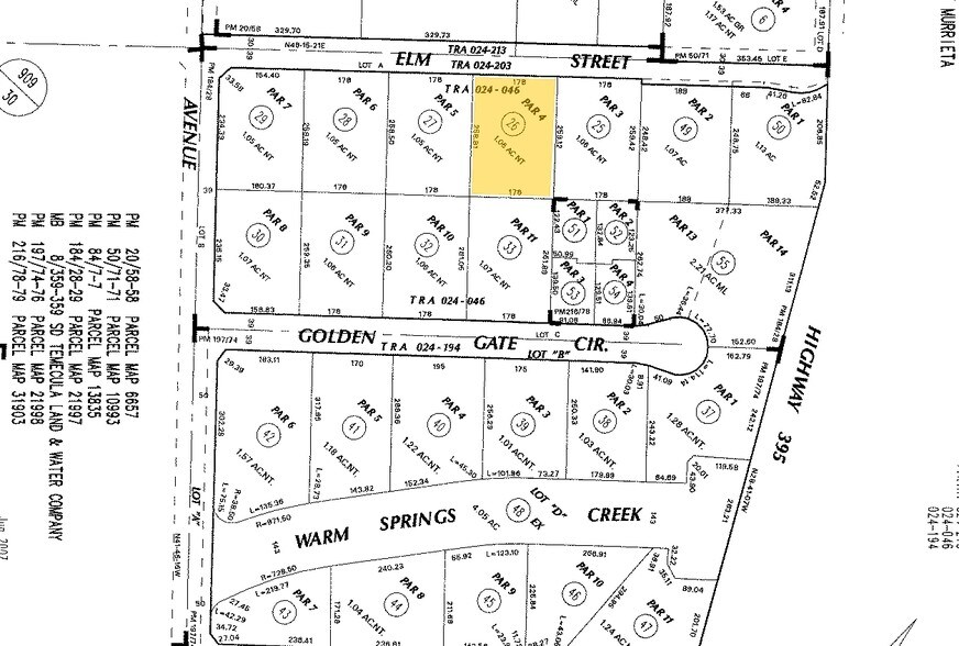 41120 Elm St, Murrieta, CA à louer - Plan cadastral – Image 2 sur 8