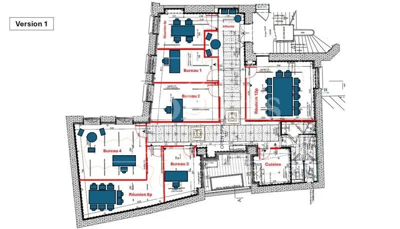 Bureau dans Lyon à louer - Plan d’étage – Image 2 sur 2
