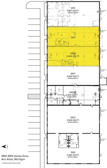 3901-3913 Varsity Dr, Ann Arbor, MI à louer - Plan d’étage – Image 3 sur 6