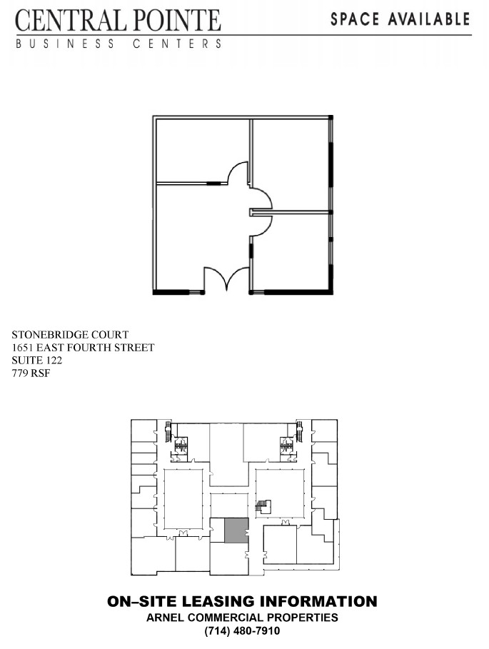 1651 E 4th St, Santa Ana, CA à louer Plan d’étage– Image 1 sur 1