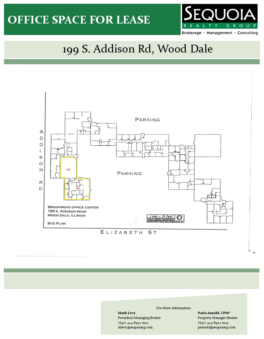 199 S Addison Rd, Wood Dale, IL à louer Plan d’étage– Image 1 sur 1