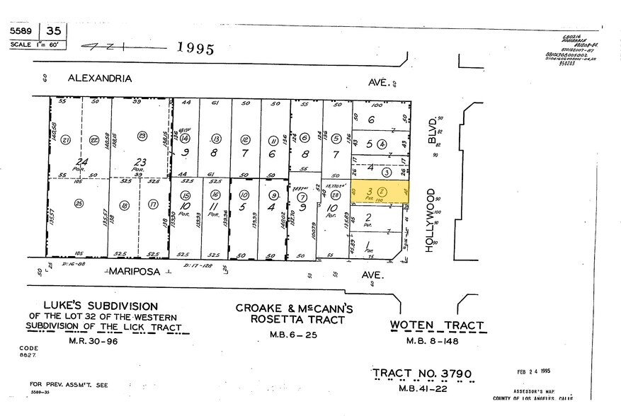 5019 Hollywood Blvd, Los Angeles, CA à vendre - Plan cadastral – Image 1 sur 4