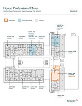 1100 N Palm Canyon Dr, Palm Springs, CA à louer Plan d’étage– Image 1 sur 2