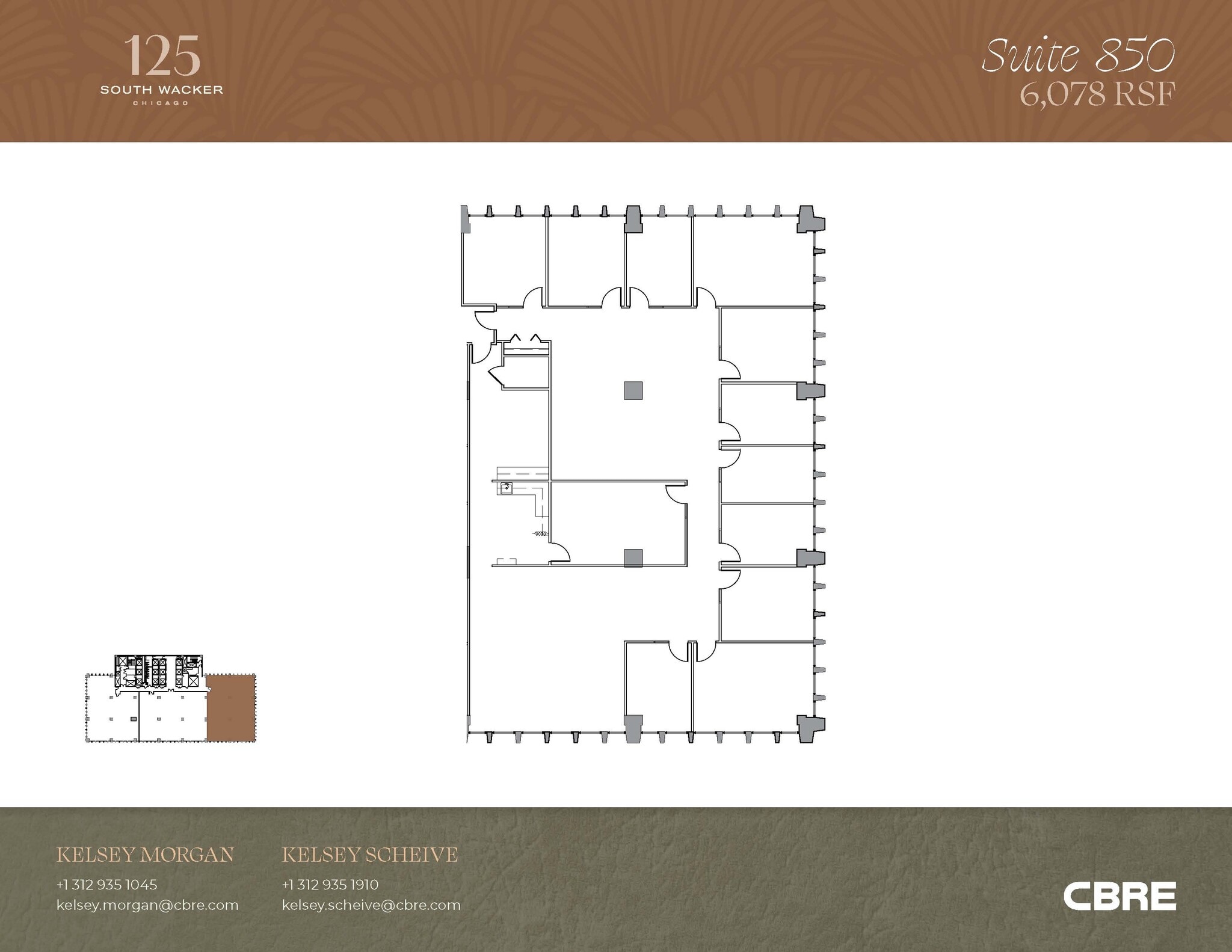 125 S Wacker Dr, Chicago, IL à vendre Plan d’étage– Image 1 sur 1