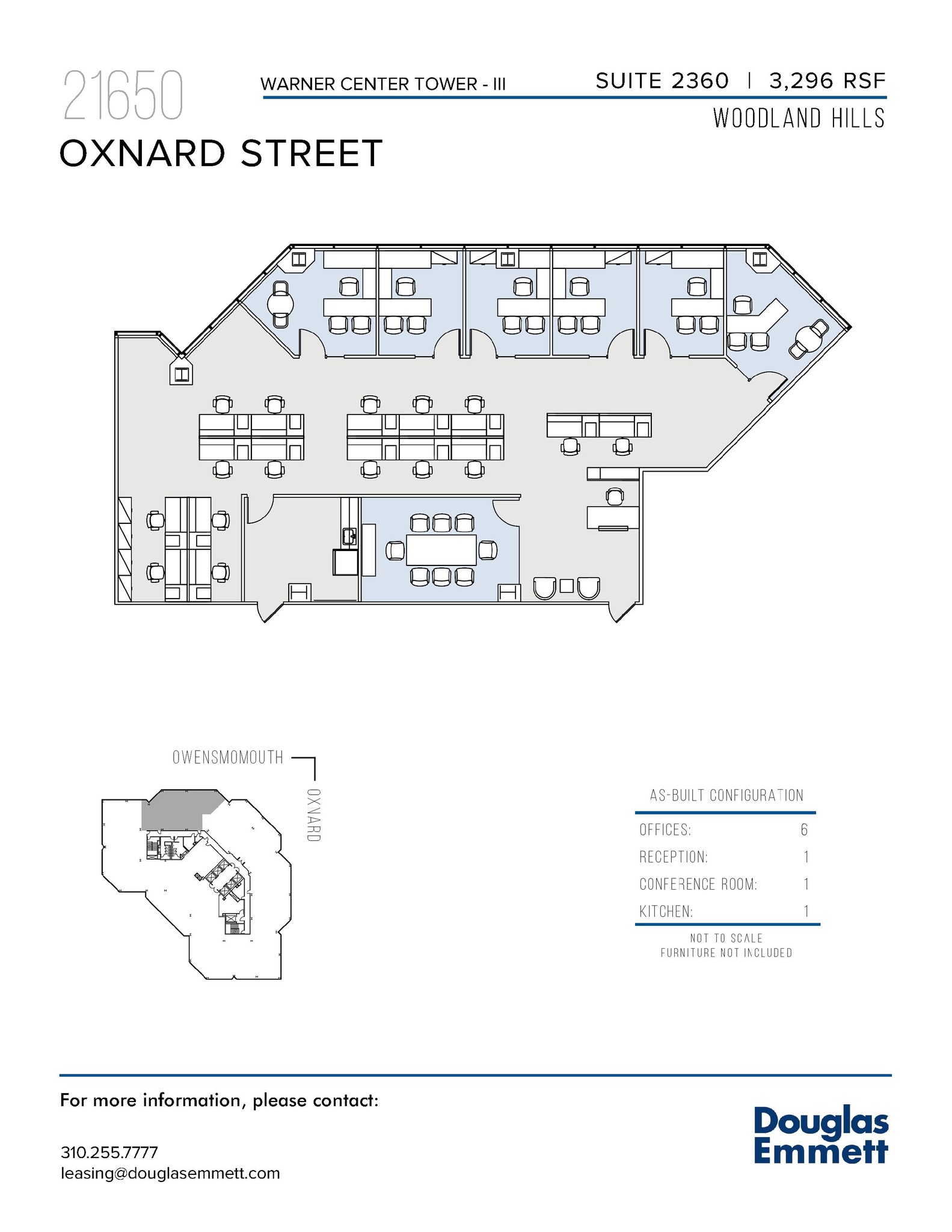21650 Oxnard St, Woodland Hills, CA à louer Plan d’étage– Image 1 sur 1