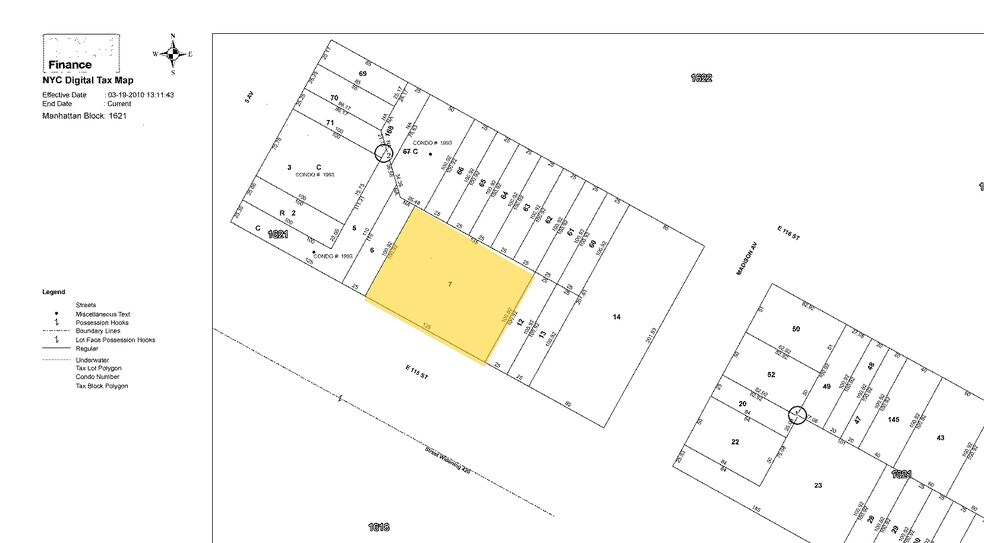 7-11 E 115th St, New York, NY à vendre - Plan cadastral – Image 2 sur 13
