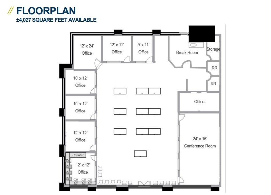 7025 N Maple Ave, Fresno, CA à louer Plan d’étage– Image 1 sur 2
