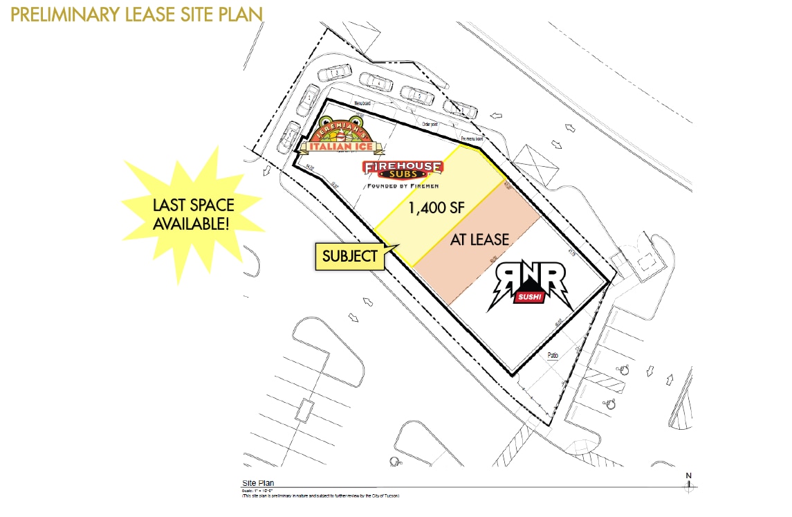 10165 E Old Vail Rd, Tucson, AZ à louer Plan de site– Image 1 sur 2
