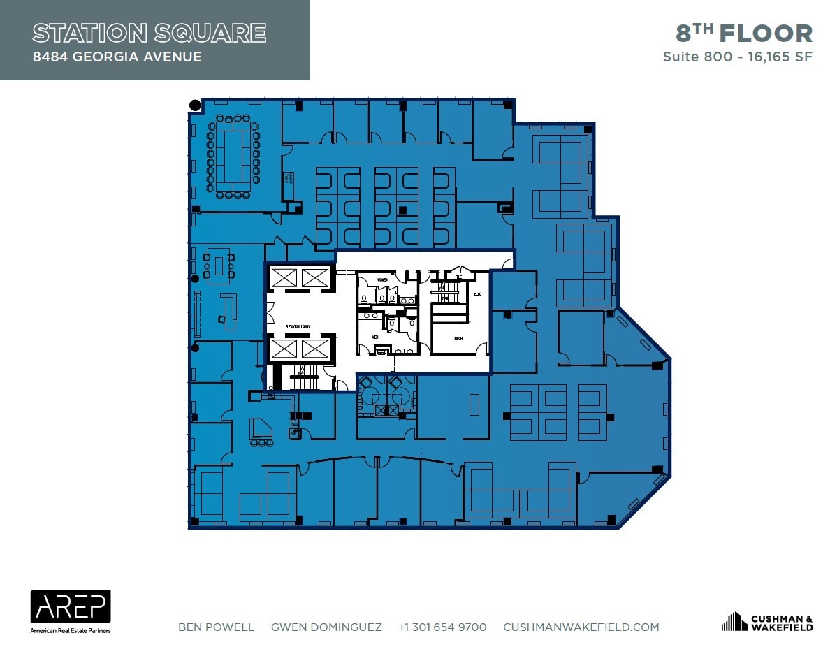 1100 Wayne Ave, Silver Spring, MD à louer Plan d’étage– Image 1 sur 1