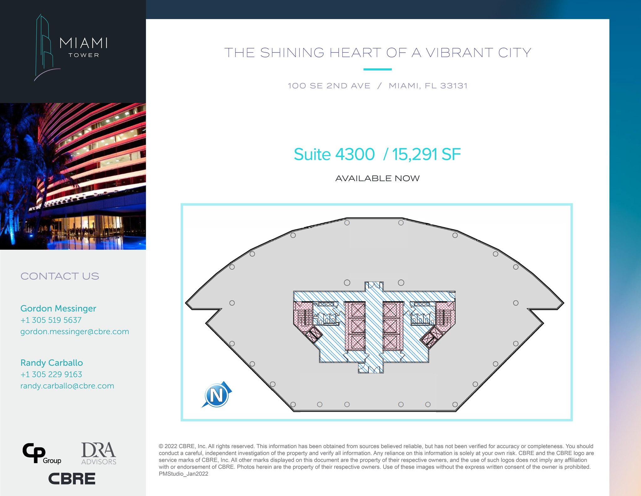 100 SE 2nd St, Miami, FL à louer Plan de site– Image 1 sur 1