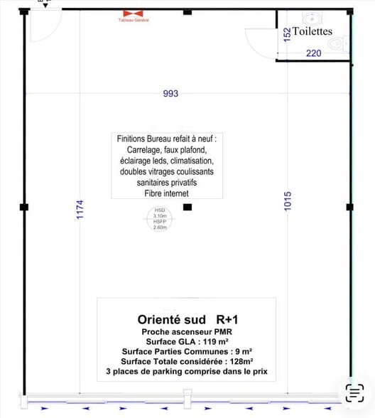 Bureau dans Biot à louer - Plan d’étage – Image 2 sur 2
