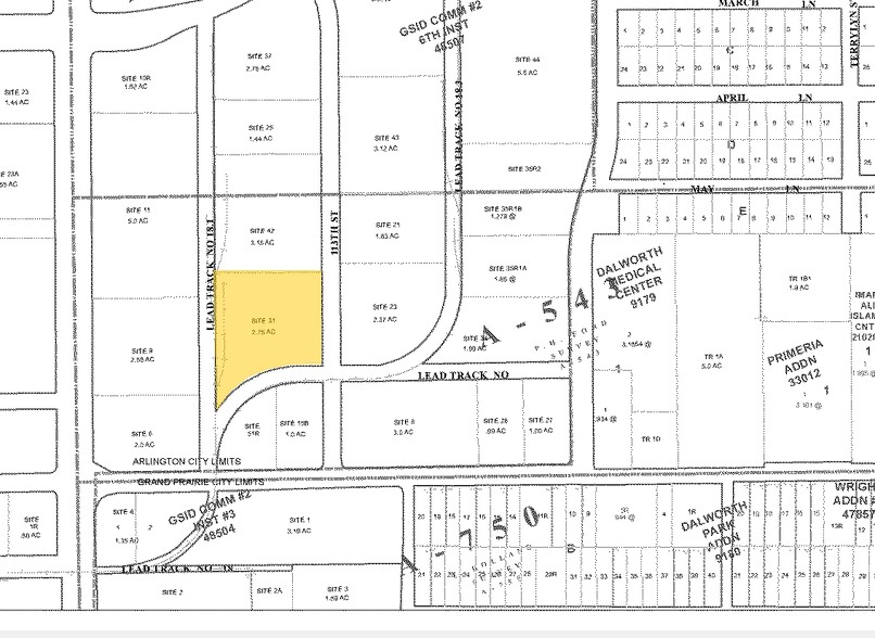 405-407 113th St, Arlington, TX à louer - Plan cadastral – Image 3 sur 3