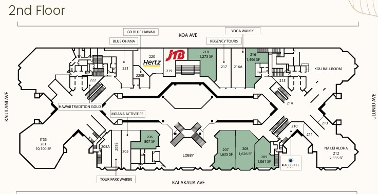 2424 Kalakaua Ave, Honolulu, HI à louer Plan d’étage– Image 1 sur 1