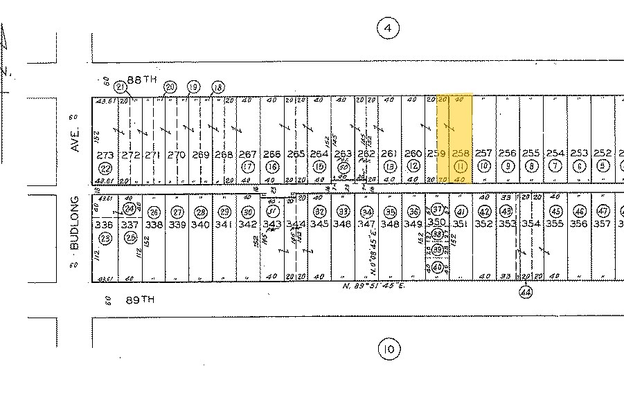 1050 W 88th St, Los Angeles, CA à vendre - Plan cadastral – Image 1 sur 6