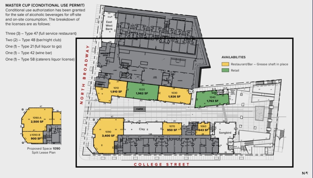 900 N Broadway, Los Angeles, CA à louer Plan d’étage– Image 1 sur 4