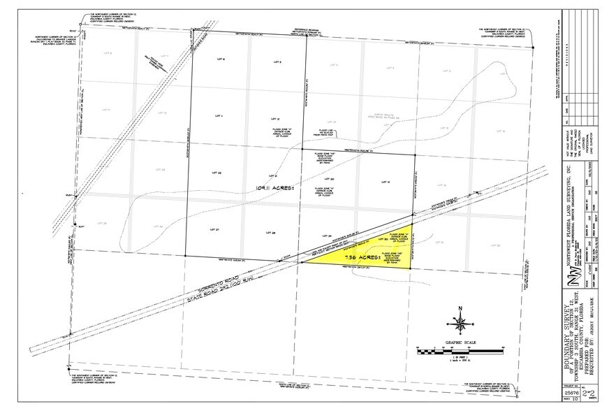 Sorrento Road, Pensacola, FL à vendre - Plan cadastral – Image 2 sur 2