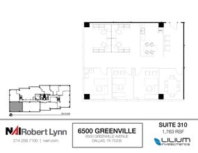 6500 Greenville Ave, Dallas, TX à louer Plan d’étage– Image 1 sur 1