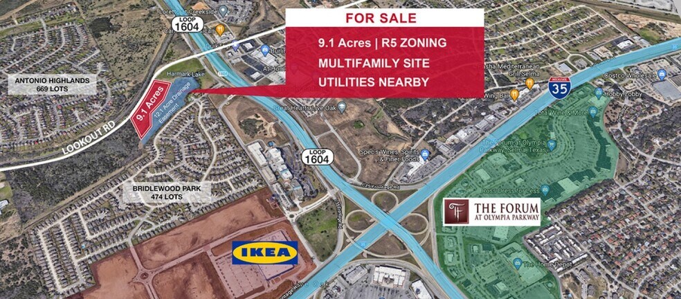 Lookout Rd & Loop 1604, San Antonio, TX à vendre - Aérien – Image 2 sur 6