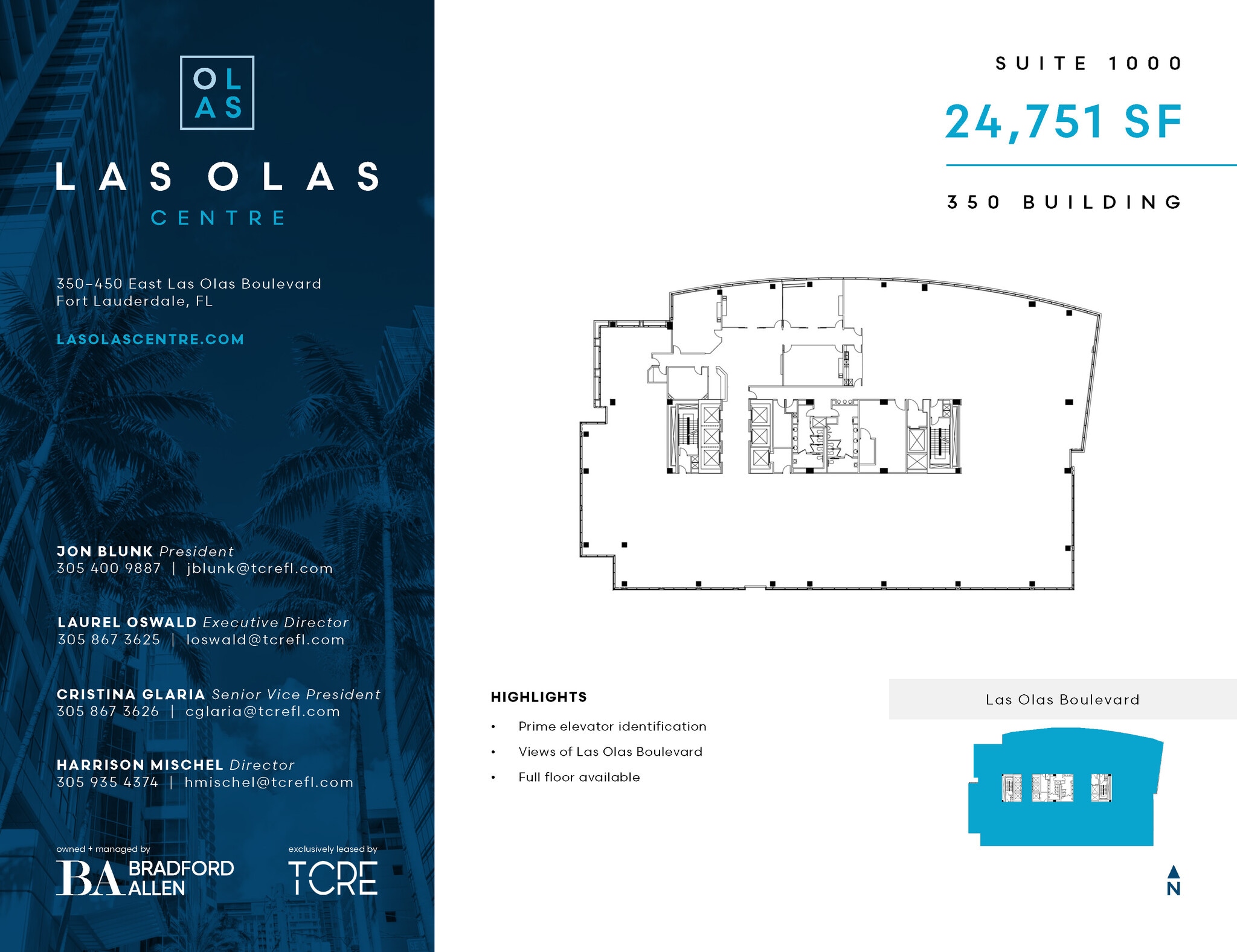 350 E Las Olas Blvd, Fort Lauderdale, FL à louer Plan d’étage– Image 1 sur 1