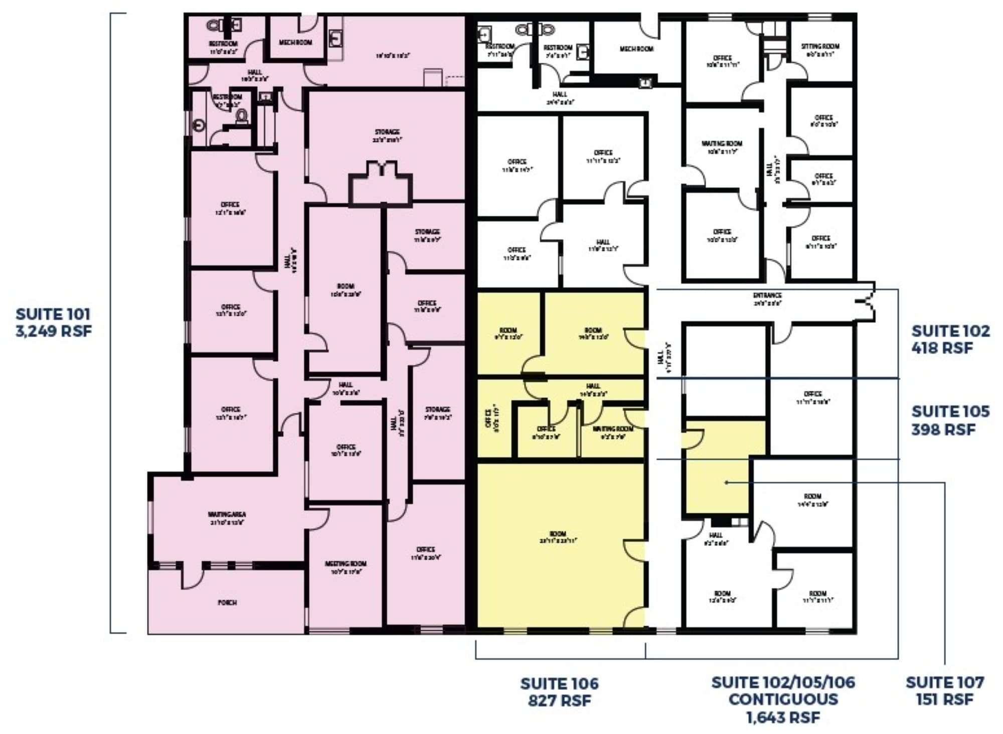 601 University Dr, Fort Worth, TX à louer Plan d’étage– Image 1 sur 1