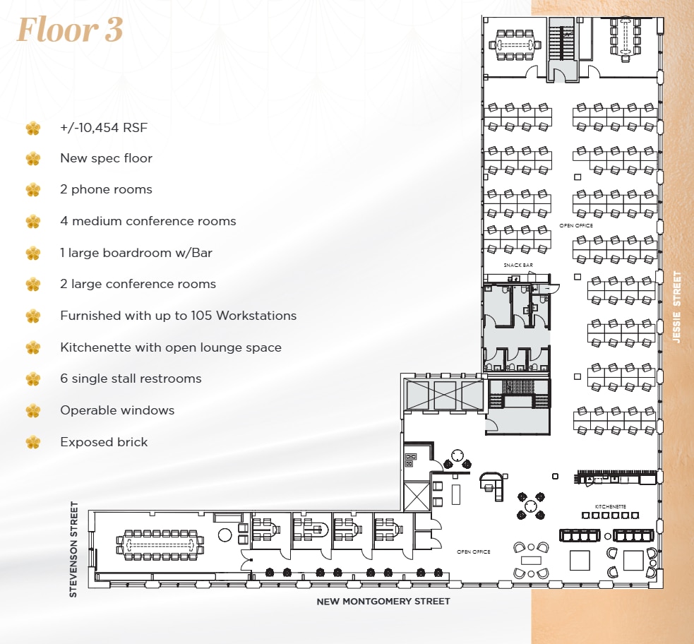 55 New Montgomery St, San Francisco, CA à louer Plan d’étage– Image 1 sur 1